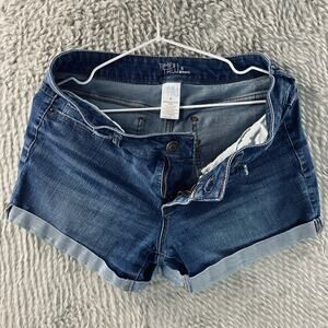Time and Tru Denim Shorts Rolled Cuff Low Rise Blue Size 8
